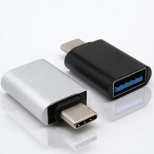USB Type-C OTG Adapter, USB 3.0 Ultra-Fast Data Transfer, Premium Zinc Alloy, Space Grey