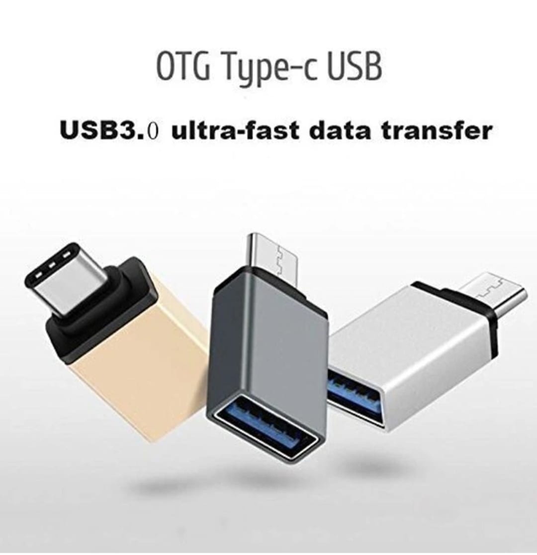 USB Type-C OTG Adapter, USB 3.0 Ultra-Fast Data Transfer, Premium Zinc Alloy, Space Grey
